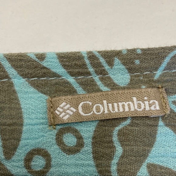 Columbia  Aqua Floral Top Size M - Picture 11 of 13